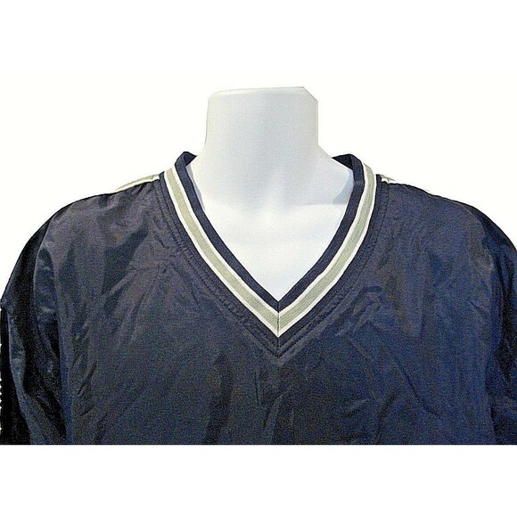 Steve and Barrys Windbreaker Vintage 90s L Navy Harlem Spellout Pullover Lined L - Picture 4 of 8